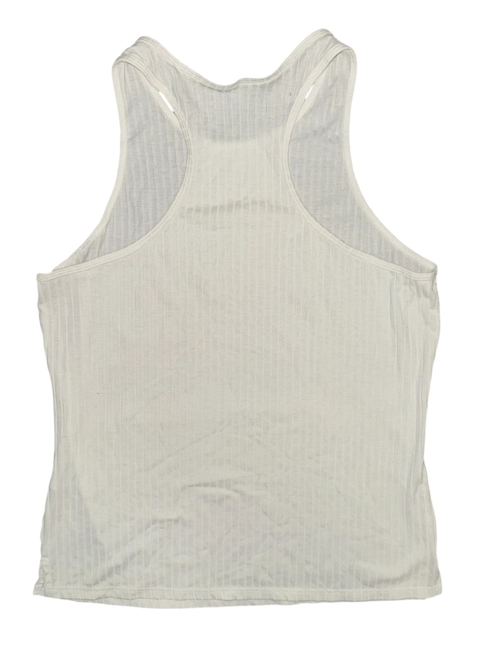 White Ribbed Tank Top - Picture 5 of 10